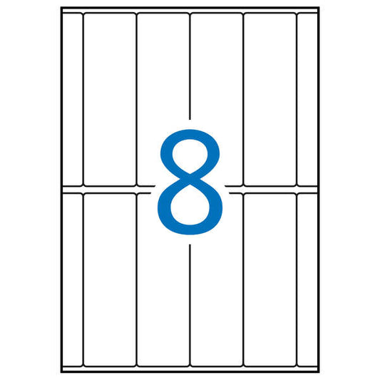Apli Etiquetas A5 Blancas 31.0 x 100.0mm 15 Hojas