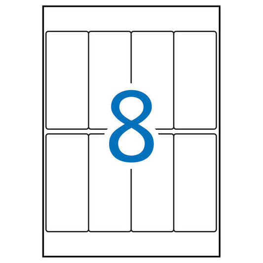 Apli Etiquetas A5 Blancas 36.0 x 82.0mm 15 Hojas