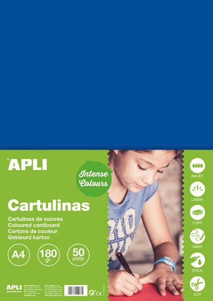 Apli Cartulina Azul Oscuro A4 170g 50 Hojas