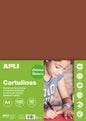 Apli Cartulina Marron A4 170g 50 Hojas