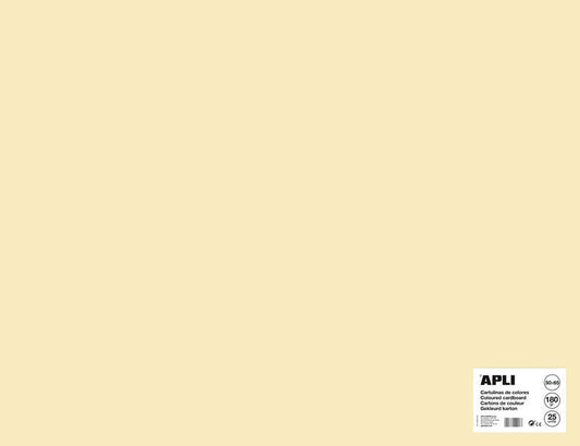 Apli Cartulina Marfil 50 x 65cm 170g 25 Hojas