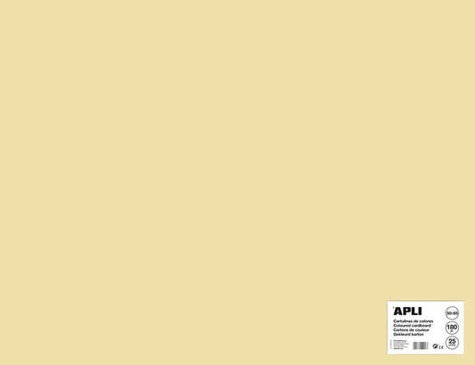 Apli Cartulina Crema 50 x 65cm 170g 25 Hojas