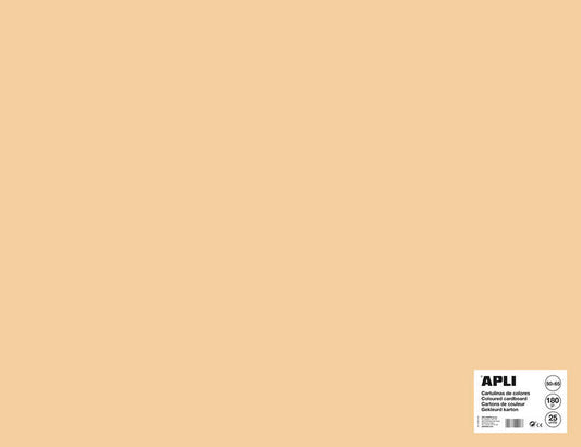 Apli Cartulina Salmon 50 x 65mm 170g 25 Hojas