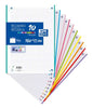 Oxford 10 Recambio Formato A4 Cuadriculado 5x5mm 4 Taladros - 160 Hojas Sueltas - Banda de 10 Colores