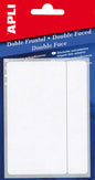 Apli Etiquetas Doble Frontal Blancas 12.0 x 30.0mm