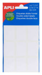 Apli Etiquetas Doble Frontal Blancas 22.0 x 32.0mm