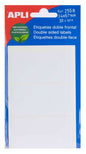 Apli Etiquetas Doble Frontal Blancas 34.0 x 67.0mm