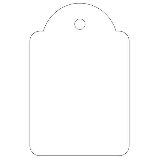 Apli Pack de 500 Etiquetas Colgantes 28x43mm - Agujero Preperforado - Con Hilo de Poliester Blanco - Color Blanco