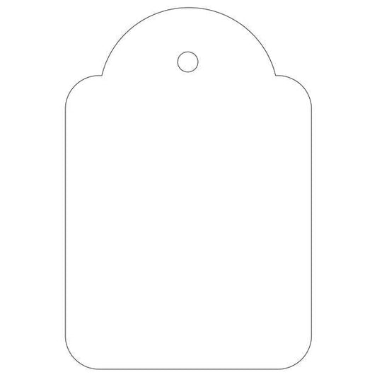 Apli Pack de 500 Etiquetas Colgantes 36x53mm - Agujero Preperforado - Con Hilo de Poliester Blanco - Color Blanco