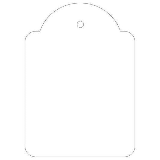 Apli Pack de 400 Etiquetas Colgantes 50x70mm - Con Hilo de Poliester Blanco Ajustable - Color Blanco