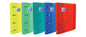 Oxford Europeanbinder Touch Carpeta de 4 Anillas Formato A4+ con Recambio Cuadriculado 5x5mm y 4 Taladros - Tapa Tacto Suave - Cierre con Goma Elastica - Colores Surtidos - Cantidad: 10