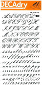 Apli Letras y Numeros Transferibles Super 12mm - 179 Caracteres - Negros Intensos