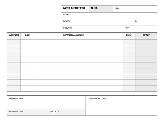 Apli Talonario Entrega 1/4 Apaisado Duplicado A-49 - Formato Apaisado - Duplicado - Numeracion Secuencial - Papel Autocopiativo - Color Blanco