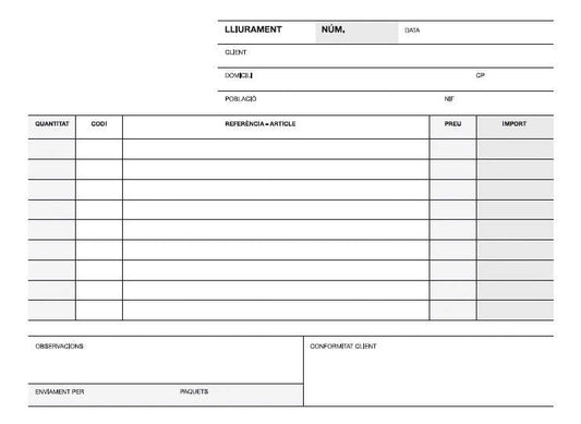 Apli Talonario Entrega 1/4 Apaisado Triplicado - 210x148mm - Numeracion Secuencial - Papel Autocopiativo - Tres Copias - Blanco