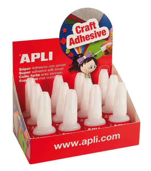 Apli Super Adhesivo Instantaneo 10g con Pincel Aplicador - Secado Rapido - Facil Aplicacion - Resistente al Agua - Transparente