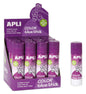 Apli Barra Pegamento Adhesivo 21g - Facil Aplicacion - No Toxico - Color Lila pero una Vez Seco se Vuelve Invisible