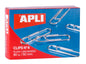 Apli Clips Alambre Nº 4 - 50mm - Acabado Galvanizado Plata - 80 Unidades por Caja - Organiza tus Documentos
