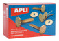 Apli Encuadernadores Metalicos con Arandela - 25mm - Caja de 100 - Incluye Arandela para Embellecer y Evitar Rozaduras - Aptos para Todo Tipo de Documentos
