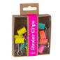 Apli Pinzas Abatibles Fluor Collection - Caja Kraft con 12 Pinzas Surtidas en Colores Fucsia, Amarillo, Naranja y Turquesa - Pack de Recambio para Expositor Ref 15146