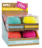 Apli Fluor Collection Expositor de Clips - Ø 70x60 mm - 8 Dispensadores en 4 Colores - Tapa Magnetica "Soft Touch" - Incluye 50 Clips