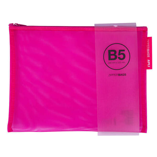 Apli Sobres Porta-Todo Nylon Transpirable - Tamaño B5 (290x223mm) - Resistente y Duradero - Ideal para Tablets y Equipos Electronicos - Cierre de Cremallera - Colores Surtidos