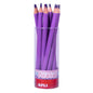 Apli Lapices Jumbo Pastel Lila - Mina 5mm - Forma Triangular para Niños - 10mm Diametro - 170mm Largo - Pack 18 Unidades - Expositor Jumbo Pastel