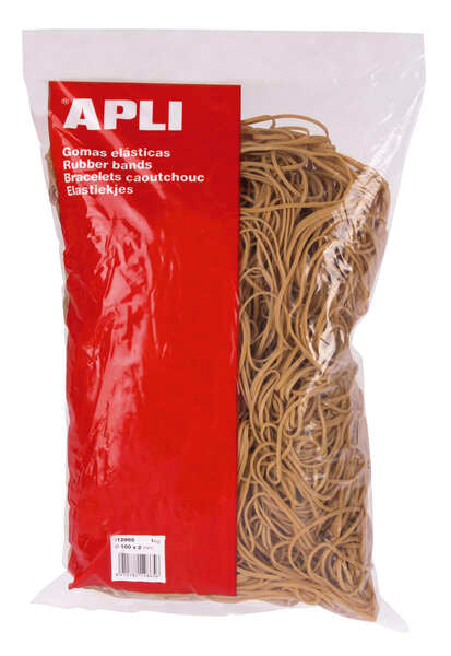 Apli Gomas Elasticas de Caucho Natural - Ø 200 x 10mm - Gran Elasticidad y Resistencia - Contenido 1kg