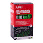 Apli Rotulador de Tiza Liquida Verde - Punta Redonda - Ideal para Pizarras, Plastico, Ventanas, Ceramica, Vinilos, Metal, Etc - Facil de Borrar - Secado Rapido - Uso Sencillo - Base Agua Libre de Toxicos