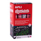 Apli Rotulador de Tiza Liquida Rosa - Punta Redonda - Ideal para Pizarras, Plastico, Ventanas, Ceramica, Vinilos, Metal, Etc - Facil de Borrar - Secado Rapido - Uso Sencillo - Base Agua Libre de Toxicos