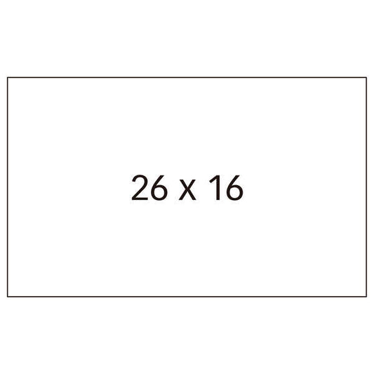 Apli Pack de 6 Rollos de 1000 Etiquetas Blancas para Maquinas Etiquetadoras de Precios de 2 Lineas - Tamaño 26 x 16mm - Adhesivo Permanente - Cantos Rectos - Compatible con Modelos de Apli 101419 y 102365
