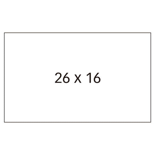Apli Etiquetas Blancas para Maquinas Etiquetadoras de Precios de 2 Lineas - Tamaño 26 x 16mm - Adhesivo Removible - Pack con 6 Rollos - Compatibles con Modelos 101419 y 102365