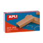 Apli Grapas de Cobre Galvanizadas 22/6 - 24/6 - Capacidad de 30 Hojas - Material Duradero y Resistente - Extremos Afilados para Un Grapado Preciso