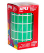 Apli Gomets Rectangulares Verdes - 20x10mm - 59 Hojas Pretroqueladas - 3540 Gomets por Rollo - Ideal para Actividades Infantiles - Cumple Normas EN-71 y FSC