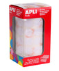 Apli Gomets Redondos Blancos Ø 15mm - 59 Hojas Pretroqueladas - 2832 Gomets por Rollo - Adhesivo Base Agua - Normas EN-71 y FSC