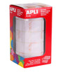 Apli Gomets Cuadrados Blancos - 20x20mm - 59 Hojas Pretroqueladas - 1770 Gomets por Rollo - Ideal para Actividades Infantiles - Normas EN-71 y FSC