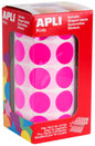 Apli Gomets Redondos Fucsia Ø 20mm - 59 Hojas Pretroqueladas - 1770 Gomets por Rollo - Ideal para Escuelas y Talleres Infantiles - Cumple Normas EN-71 y FSC