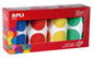 Apli Pack de 4 Rollos de Gomets Redondos Ø 45mm - 354 Gomets por Rollo - Adhesivo Permanente - 1416 Gomets en Total - Ideales para Escuelas Infantiles - Colores Azul, Rojo, Amarillo y Verde