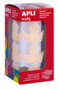 Apli Gomets Estrella Plata Metalizado - 33mm - Adhesivo Permanente - 708 Gomets por Rollo - Facil Separacion