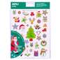 Apli Pack con 99 Gomets de Tematica Navideña - Ilustraciones Educativas - Adhesivo Removible - Tinta en Acabado Oro y Plata - Materiales 100% Reciclables