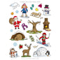 Apli Gomets Tematicos el Invierno - 276 Gomets en 12 Hojas - Ilustraciones Educativas - Adhesivo Removible - Ideal para Escuelas - Adhesivo Base Agua - Libre de Disolventes - Colorido