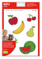 Apli Gomets Tematicos las Frutas xL - 22 Gomets en 2 Hojas A4 - Desarrollados con Educadores - Adhesivo Removible - Seguros y Ecologicos - Ilustraciones Divertidas - Tamaño xL sin Borde - Coloridos