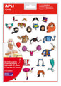 Apli Gomets Tematicos Personajes - 300 Unidades - Adhesivo Removible - Ilustraciones Divertidas - Ideal para Escuelas - Adhesivo Base Agua - Libre de Disolventes - Colorido