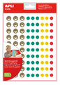 Apli Gomets Cara Feliz Mini - 4 Estilos de Cara Diferentes - 1080 Gomets por Bolsa - Adhesivo Removible - Motiva y Premia a los Niños - Normas de Calidad y Seguridad Cumplidas - Colorido