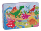 Apli Kids Puzle Dinosaurios - 48 Piezas de 5.5x6cm - Caja Metalica Rectangular - Diseño Exclusivo Infantil, Colorido, Claro y Simple - Piezas Resistentes y Seguras - Grosor de 2mm con Acabado Brillante E Indiana en el Dorso