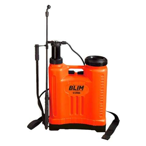 Blim Sulfatadora de Espalda Manual 12L - Bomba con Presion hasta 4 bar - Boquilla Regulable - Diseño Tipo Mochila