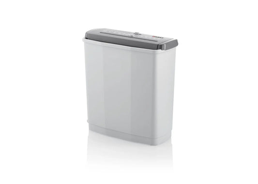 Dahle PaperSAFE 60 Destructora de Papel Manual Corte en Tiras P-2 - Destruye hasta 6 Hojas a la Vez - Capacidad de la Papelera 11L - Apta para Papel y Tarjetas - Color Blanco/Gris