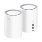 Cudy M1800 Pack de 2 Sistemas WiFi 6 Mesh AX1800 Dual Band - 1201Mbps en 5GHz, 574Mbps en 2,4GHz - 1x Puerto LAN 1000/100/10Mbps, 1x Puerto WAN 1000/100/10Mbps - 4 Antenas Internas