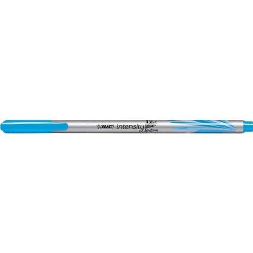 Bic Intensity Medium Rotulador de Punta Media de 0.8mm - Tinta con Base de Agua - Color Turquesa - Cantidad: 12