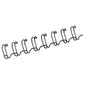 Fellowes Wire Pack de 100 Espirales Dobles Metalicas 8mm - Hasta 50 Paginas - Color Negro
