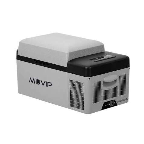 Muvip Nevera Portatil con Compresor 20L Bluetooth, USB - Temperatura -20º/+20º - Conexion 12/24/220V - Consumo 45W - Proteccion Bateria del Vehiculo - Compresor Silencioso - Medidas 59.8x32x32cm - Color Gris